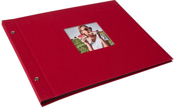 goldbuch Schraubalbum Bella Vista 39x31 40 schwarze Seiten  rot