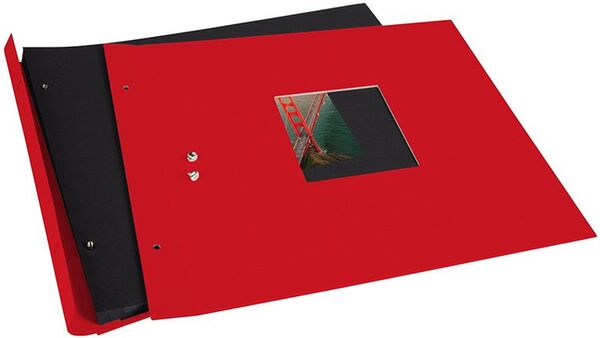 goldbuch Schraubalbum Bella Vista 39x31 40 schwarze Seiten  rot