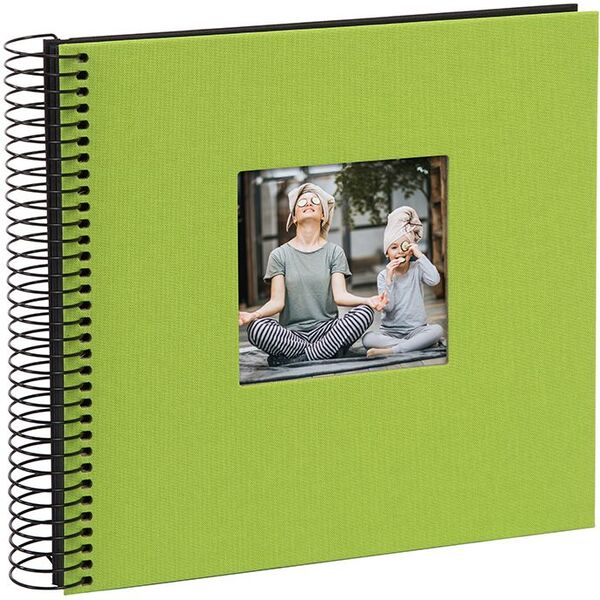 goldbuch Spiralalbum Bella Vista mit Fenster 20x20 40 schwarze Seiten  grün