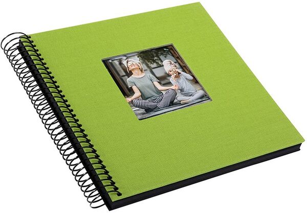 goldbuch Spiralalbum Bella Vista mit Fenster 20x20 40 schwarze Seiten  grün