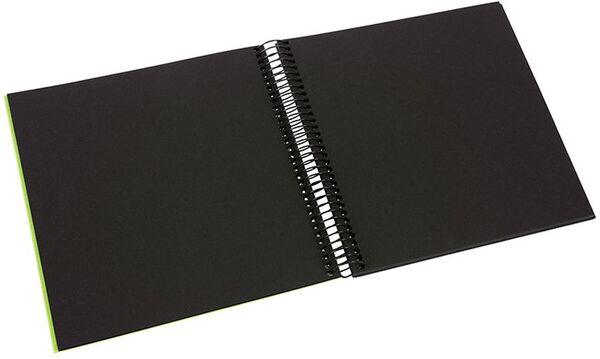 goldbuch Spiralalbum Bella Vista mit Fenster 20x20 40 schwarze Seiten  grün