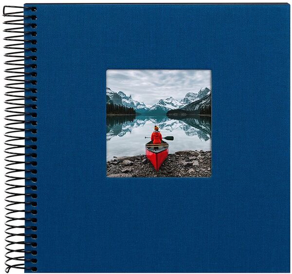 goldbuch Spiralalbum Bella Vista mit Fenster 20x20 40 schwarze Seiten  blau