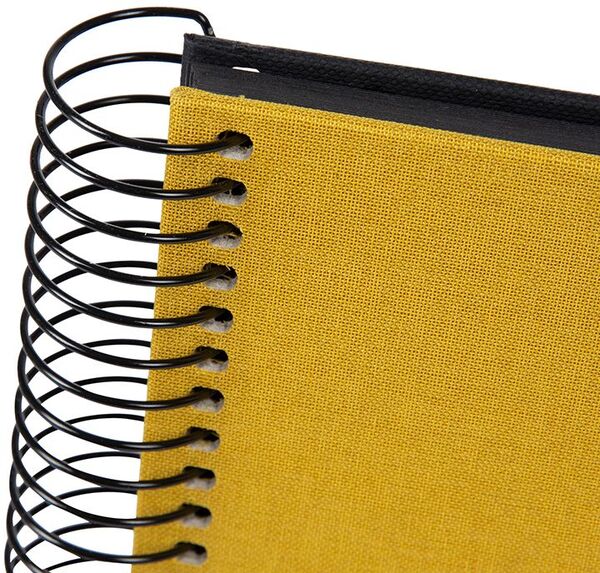 goldbuch Spiralalbum Bella Vista mit Fenster 20x20 40 schwarze Seiten  senf