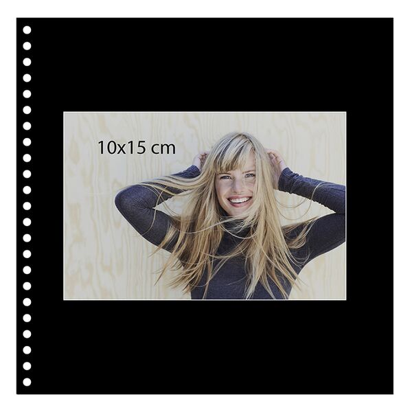 goldbuch Spiralalbum Bella Vista mit Fenster 20x20 40 schwarze Seiten  senf