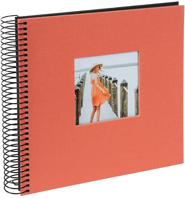 goldbuch Spiralalbum Bella Vista mit Fenster 20x20 40 schwarze Seiten  lachs