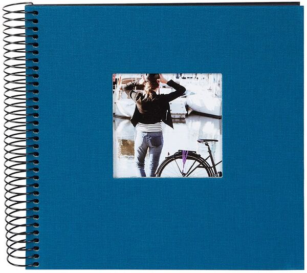 goldbuch Spiralalbum Bella Vista mit Fenster 20x20 40 schwarze Seiten  petrol