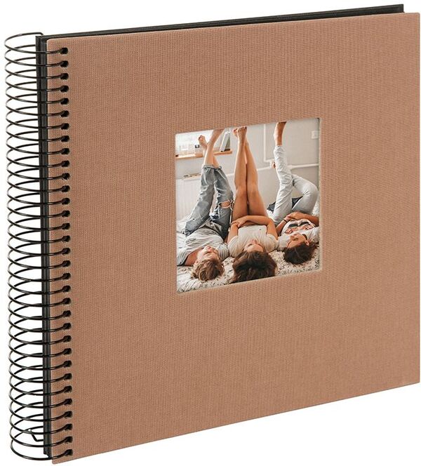 goldbuch Spiralalbum Bella Vista mit Fenster 20x20 40 schwarze Seiten  haselnuss