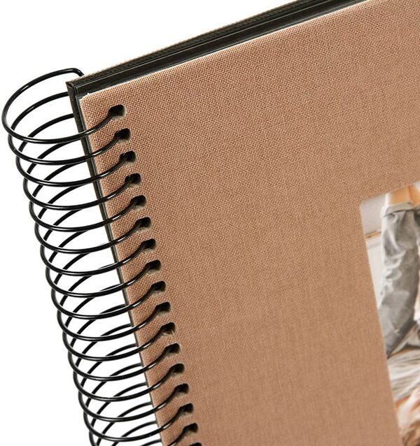 goldbuch Spiralalbum Bella Vista mit Fenster 20x20 40 schwarze Seiten  haselnuss