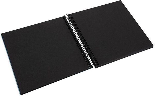 goldbuch Spiralalbum Bella Vista mit Fenster 20x20 40 schwarze Seiten  himmelblau