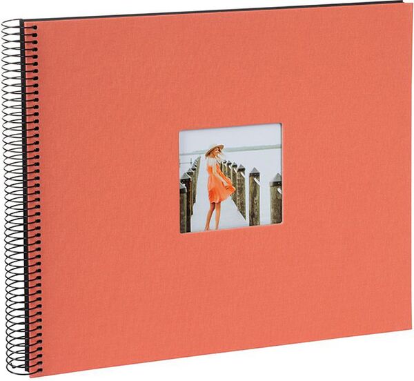 goldbuch Spiralalbum Bella Vista mit Fenster 35x30 40 schwarze Seiten  lachs