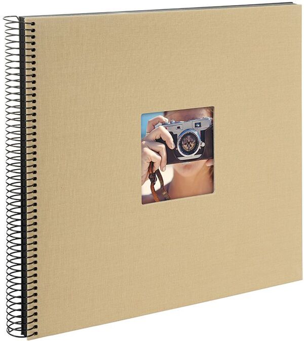 goldbuch Spiralalbum Bella Vista mit Fenster 35x30 40 schwarze Seiten  Beige