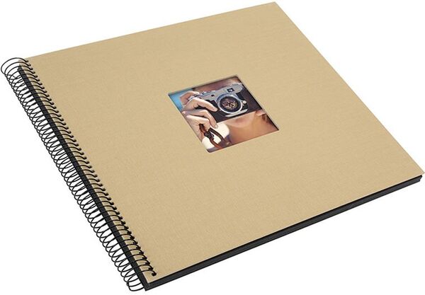 goldbuch Spiralalbum Bella Vista mit Fenster 35x30 40 schwarze Seiten  Beige