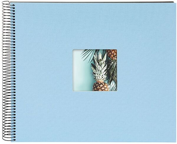 goldbuch Spiralalbum Bella Vista mit Fenster 35x30 40 schwarze Seiten  himmelblau