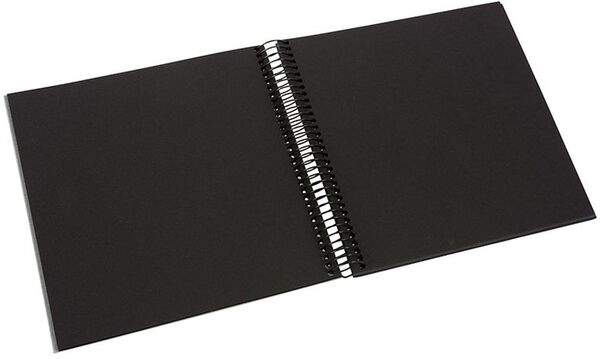 goldbuch Spiralalbum Bella Vista mit Fenster 20x20 40 schwarze Seiten  grau