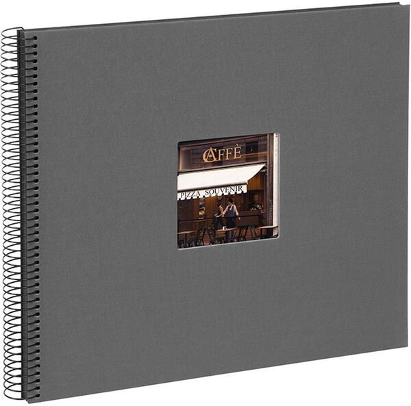 goldbuch Spiralalbum Bella Vista mit Fenster 35x30 40 schwarze Seiten  grau