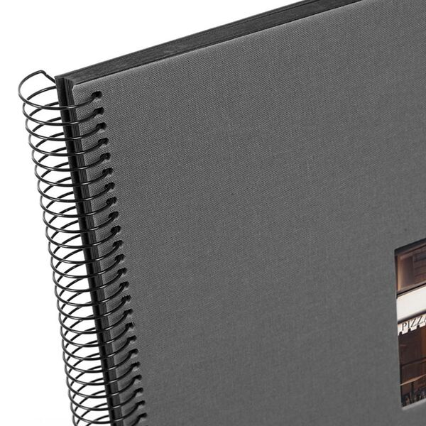 goldbuch Spiralalbum Bella Vista mit Fenster 35x30 40 schwarze Seiten  grau