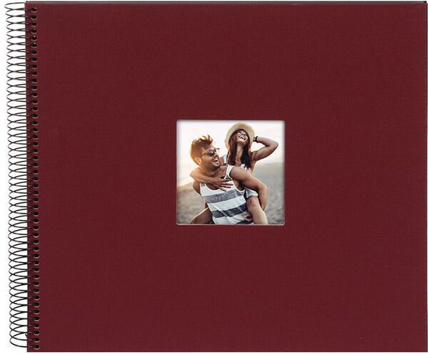 goldbuch Spiralalbum Bella Vista mit Fenster 35x30 40 schwarze Seiten  bordeaux
