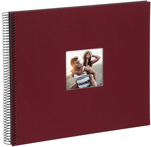 goldbuch Spiralalbum Bella Vista mit Fenster 35x30 40 schwarze Seiten  bordeaux