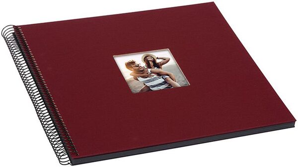 goldbuch Spiralalbum Bella Vista mit Fenster 35x30 40 schwarze Seiten  bordeaux