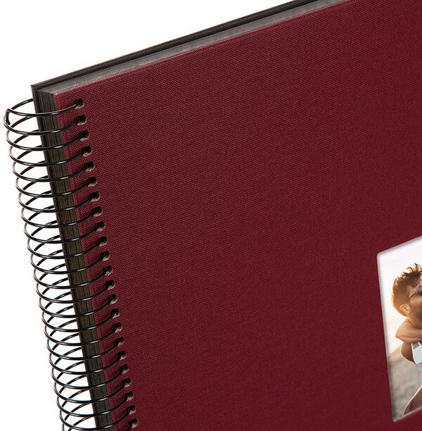 goldbuch Spiralalbum Bella Vista mit Fenster 35x30 40 schwarze Seiten  bordeaux