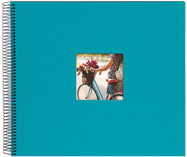 goldbuch Spiralalbum Bella Vista mit Fenster 35x30 40 schwarze Seiten  türkis