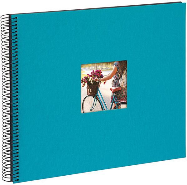 goldbuch Spiralalbum Bella Vista mit Fenster 35x30 40 schwarze Seiten  türkis