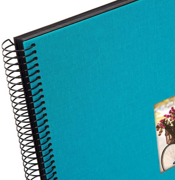 goldbuch Spiralalbum Bella Vista mit Fenster 35x30 40 schwarze Seiten  türkis