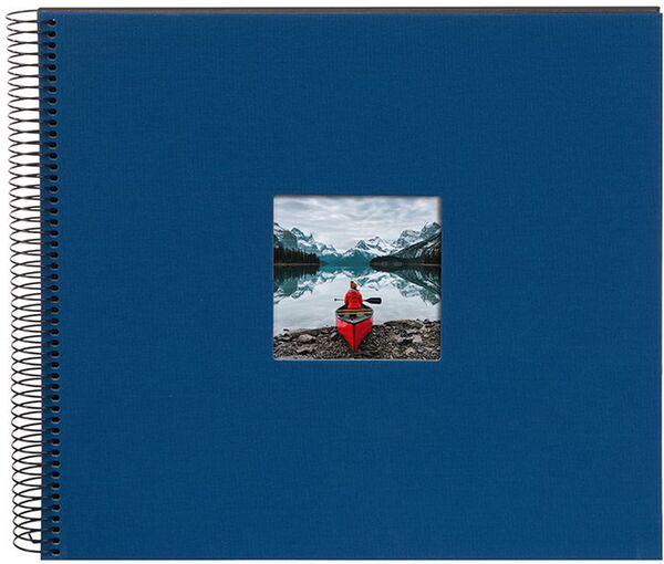 goldbuch Spiralalbum Bella Vista mit Fenster 35x30 40 schwarze Seiten  blau