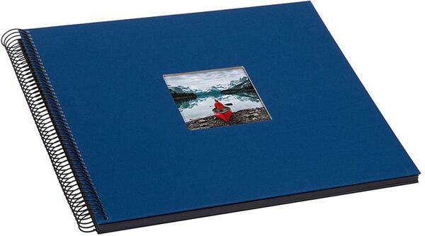 goldbuch Spiralalbum Bella Vista mit Fenster 35x30 40 schwarze Seiten  blau