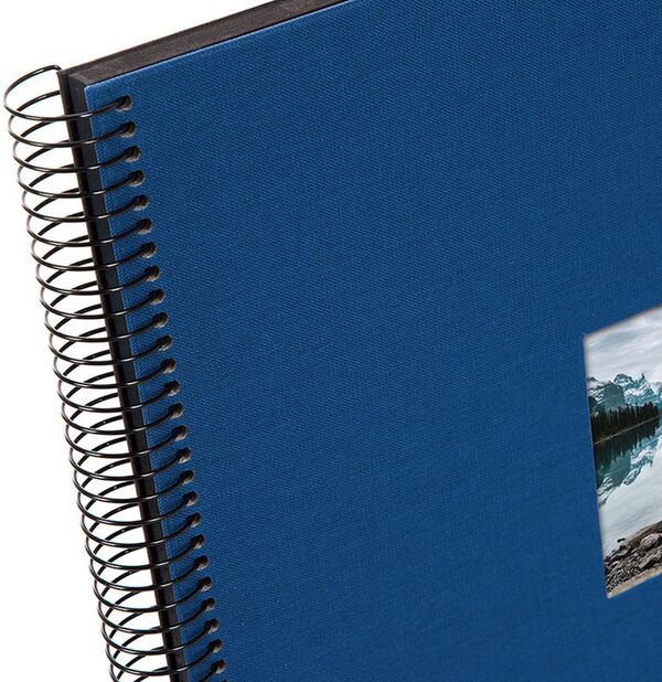 goldbuch Spiralalbum Bella Vista mit Fenster 35x30 40 schwarze Seiten  blau