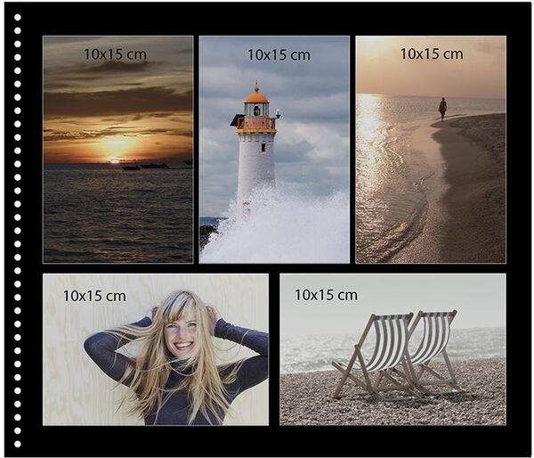 goldbuch Spiralalbum Bella Vista mit Fenster 35x30 40 schwarze Seiten  blau