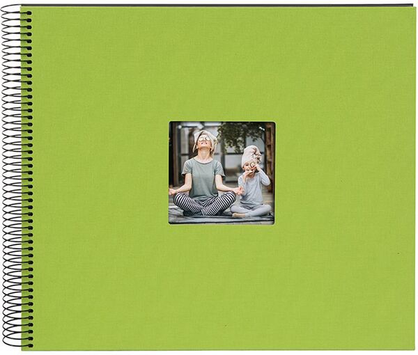 goldbuch Spiralalbum Bella Vista mit Fenster 35x30 40 schwarze Seiten  grün