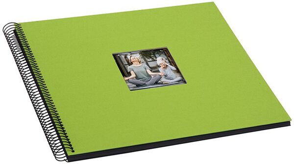 goldbuch Spiralalbum Bella Vista mit Fenster 35x30 40 schwarze Seiten  grün