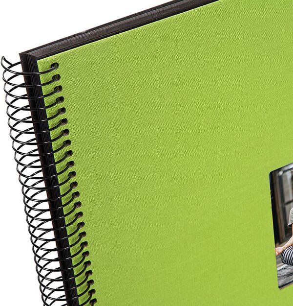 goldbuch Spiralalbum Bella Vista mit Fenster 35x30 40 schwarze Seiten  grün