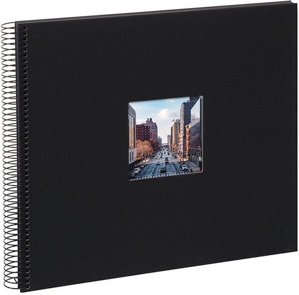 goldbuch Spiralalbum Bella Vista mit Fenster 35x30 40 schwarze Seiten  schwarz