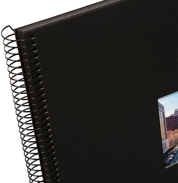 goldbuch Spiralalbum Bella Vista mit Fenster 35x30 40 schwarze Seiten  schwarz