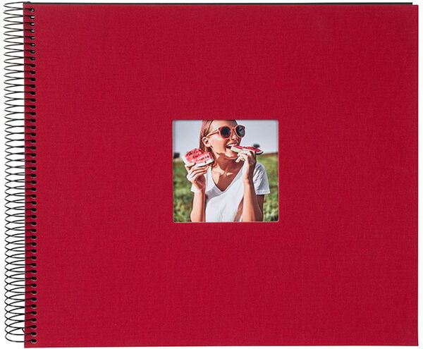 goldbuch Spiralalbum Bella Vista mit Fenster 35x30 40 schwarze Seiten  rot