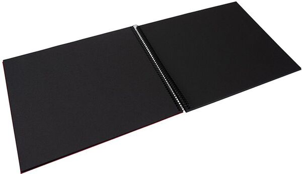 goldbuch Spiralalbum Bella Vista mit Fenster 35x30 40 schwarze Seiten  rot