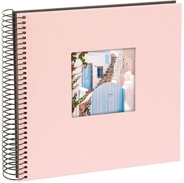 goldbuch Spiralalbum Bella Vista mit Fenster 20x20 40 schwarze Seiten  rose