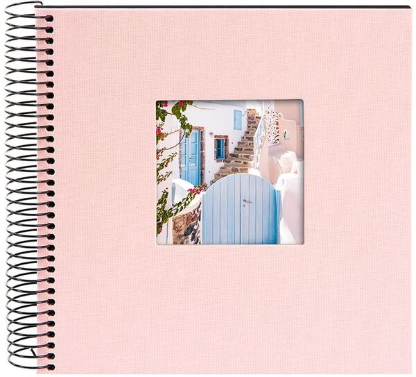 goldbuch Spiralalbum Bella Vista mit Fenster 20x20 40 schwarze Seiten  rose