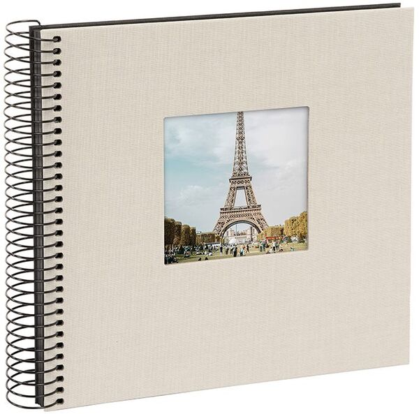 goldbuch Spiralalbum Bella Vista mit Fenster 20x20 40 schwarze Seiten  sandgrau