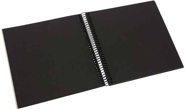 goldbuch Spiralalbum Bella Vista mit Fenster 20x20 40 schwarze Seiten  sandgrau