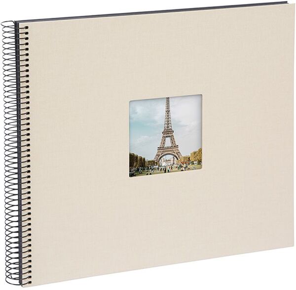 goldbuch Spiralalbum Bella Vista mit Fenster 35x30 40 schwarze Seiten  sandgrau