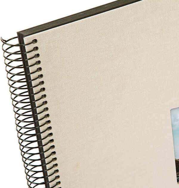 goldbuch Spiralalbum Bella Vista mit Fenster 35x30 40 schwarze Seiten  sandgrau