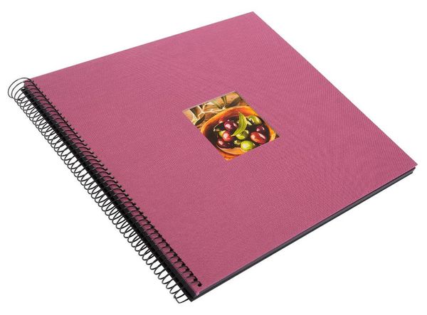 goldbuch Spiralalbum Bella Vista mit Fenster 35x30 40 schwarze Seiten  fuchsia