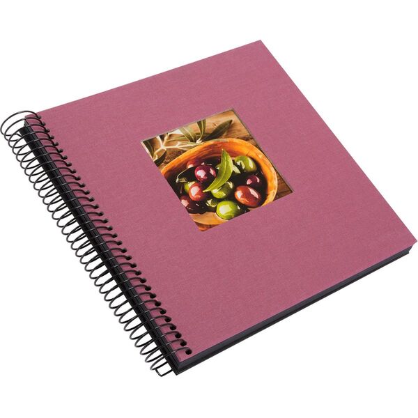 goldbuch Spiralalbum Bella Vista mit Fenster 20x20 40 schwarze Seiten  fuchsia