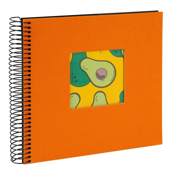 goldbuch Spiralalbum Bella Vista mit Fenster 20x20 40 schwarze Seiten  sun orange