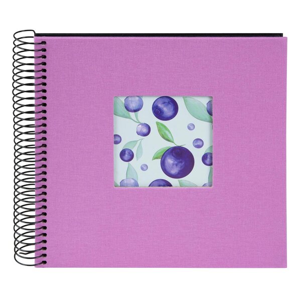 goldbuch Spiralalbum Bella Vista mit Fenster 20x20 40 schwarze Seiten  lavender