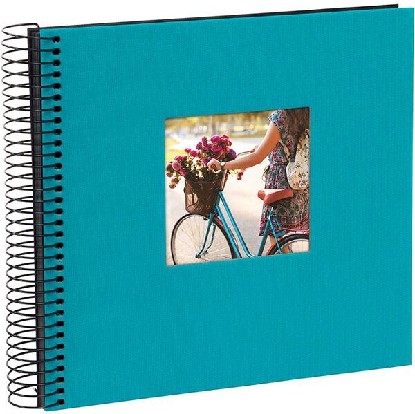 goldbuch Spiralalbum Bella Vista mit Fenster 20x20 40 schwarze Seiten  türkis