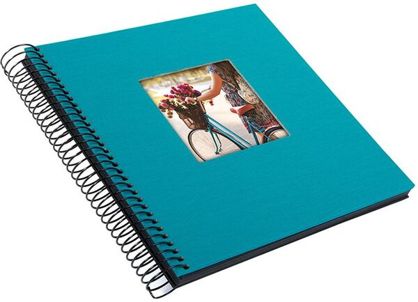 goldbuch Spiralalbum Bella Vista mit Fenster 20x20 40 schwarze Seiten  türkis